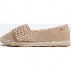 Khaki Espadryle Yoki. Brązowe tomsy damskie Born2be, z materiału, na platformie. Za 39,99 zł.