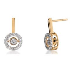 Zjawiskowe Kolczyki Złote - złoto 585, Brylant 0,25ct. Żółte kolczyki damskie W.KRUK, z brylantem, złote. Za 3890,00 zł.
