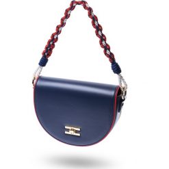 TOREBKA Elisabetta Franchi. Czerwone torebki klasyczne damskie Elisabetta Franchi, w paski, ze skóry ekologicznej, do ręki, z tłoczeniem, z aplikacjami. Za 1039,00 zł.