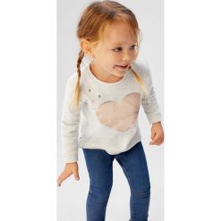 Mango Kids - Bluza dziecięca Light 80-104 cm. Szare bluzy dziewczęce z aplikacjami, z bawełny. Za 59,90 zł.