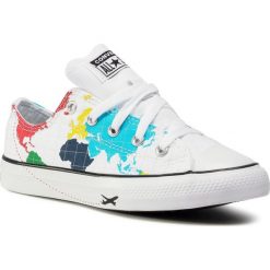 Trampki CONVERSE - Ctas Ox 668458C White/University. Białe półbuty dziewczęce Converse, bez wzorów, z gumy, na sznurówki. Za 199,00 zł.