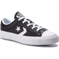 Trampki CONVERSE - Star Player Ox Bla 159780C Black/White/White. Czarne półbuty męskie Converse, bez wzorów, ze skóry, sportowe, bez zapięcia. W wyprzedaży za 239,00 zł.