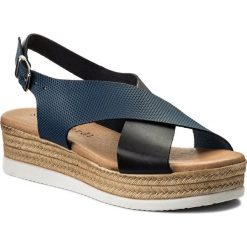 Sandały SERGIO BARDI - Entracito SS127304618KD 107. Niebieskie klapki damskie Sergio Bardi, bez wzorów, ze skóry, bez obcasa, na obcasie. W wyprzedaży za 179,00 zł.