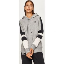 Under Armour - Bluza. Czarne bluzy damskie Under Armour, s, bez wzorów, z bawełny, bez rękawów, z kapturem. Za 219,90 zł.