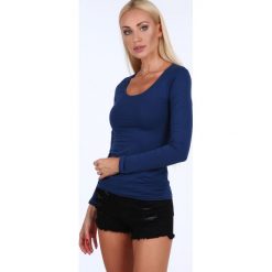 Bluzka z długim rękawem granatowa MP12392. Szare bluzki longsleeves Fasardi, xl. Za 29,00 zł.