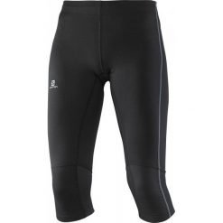 Bryczesy damskie: Salomon Spodnie Do Biegania Agile 3/4 Tight W Black Xs