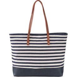 Torba shopper w marynarskim stylu bonprix kobaltowo-kremowy. Niebieskie torby damskie na zakupy marki bonprix. Za 89,99 zł.