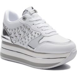 Sneakersy GUESS - Humbull FL7HUM ELE12 WHITE. Białe półbuty damskie Guess, ze skóry ekologicznej. W wyprzedaży za 429,00 zł.
