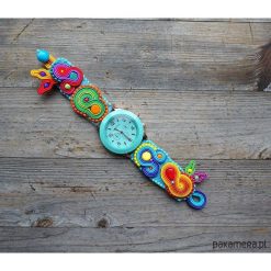 Zegarki damskie: Bajkowy zegarek z bransoletą soutache