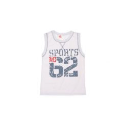 T-shirty chłopięce: t-shirt bez rękawów chłopięcy gładki, z printem