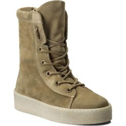Botki BRONX - 46961-A BX 1418 Camel 25. Zielone botki damskie skórzane marki Bronx. W wyprzedaży za 229,00 zł.