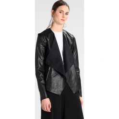 Kurtki damskie: Dorothy Perkins Tall WATERFALL JACKET Kurtka ze skóry ekologicznej black