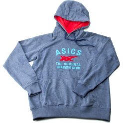 Bluza męska ASICS - Graphic Hoodie 123094 XL Indigo Blue Heather 8118. Niebieskie bluzy męskie marki Asics, m. W wyprzedaży za 99,00 zł.