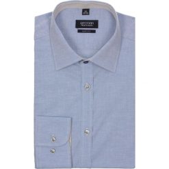 Koszule męskie na spinki: koszula bexley 2342 długi rękaw slim fit niebieski