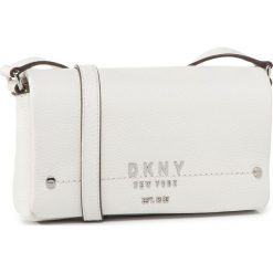 Torebka DKNY - Erin-Sm Flap Cbody R01EAH01 White WHT. Białe listonoszki damskie DKNY, bez wzorów, ze skóry, bez dodatków. Za 769,00 zł.