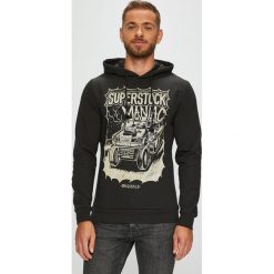 Jack & Jones - Bluza. Czarne bejsbolówki męskie Jack & Jones, l, z nadrukiem, z bawełny, z kapturem. W wyprzedaży za 89,90 zł.