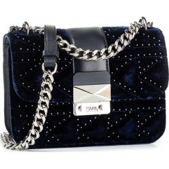 Torebka KARL LAGERFELD - 96KW3257 Midnight Bl. Niebieskie torebki klasyczne damskie KARL LAGERFELD, z aplikacjami, ze skóry, wizytowe, zdobione, bez dodatków. Za 1399,00 zł.