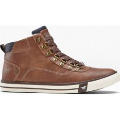 Wysokie sneakersy Mustang bonprix kasztanowy brąz. Pomarańczowe sneakersy męskie bonprix, na sznurówki. Za 239,99 zł.