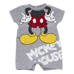 Cangurino Ubranko Chłopięce Mickey 68 Szary. Szare kombinezony niemowlęce Cangurino, bez wzorów, bez rękawów, bez kaptura. Za 55,00 zł.