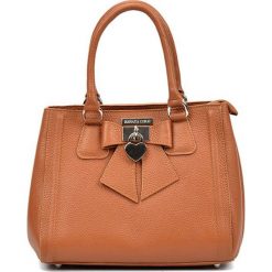 Torebki klasyczne damskie: Skórzana torebka w kolorze koniaku – (S)22 x (W)28 x (G)14 cm