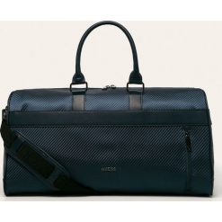 Guess Jeans - Torba. Czarne torby męskie skórzane Guess Jeans, w paski, z poliesteru, casualowe, małe. Za 649,90 zł.