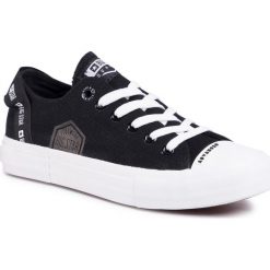 Trampki BIG STAR - FF274209 Black. Czarne półbuty damskie BIG STAR, bez wzorów, z materiału, retro, bez obcasa, bez zapięcia. Za 119,00 zł.