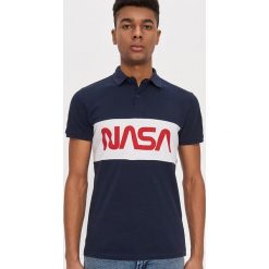 Koszulka polo NASA - Granatowy. Niebieskie koszulki polo męskie House, s, bez wzorów, bez rękawów. Za 59,99 zł.