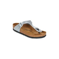 Japonki Birkenstock GIZEH. Szare klapki damskie Birkenstock, bez wzorów, bez obcasa. W wyprzedaży za 263,20 zł.