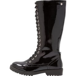 Buty zimowe damskie: XTI Kozaki sznurowane black