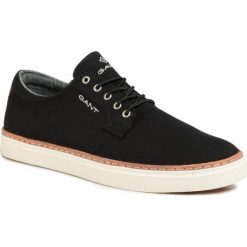 Tenisówki GANT - Prepville 20638496 Black G00. Czarne półbuty męskie GANT, na co dzień, bez wzorów, ze skóry, klasyczne, bez zapięcia. W wyprzedaży za 299,00 zł.