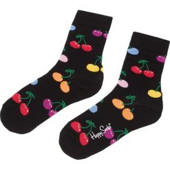 Skarpety Wysokie Unisex HAPPY SOCKS - CHE01-9002 Czarny Kolorowy. Czarne skarpetki damskie marki Happy Socks, bez wzorów, z elastanu. Za 34,90 zł.