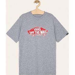 Vans - T-shirt dziecięcy 129-173 cm. Szare t-shirty chłopięce Vans, z nadrukiem, z bawełny, bez rękawów. Za 99,90 zł.