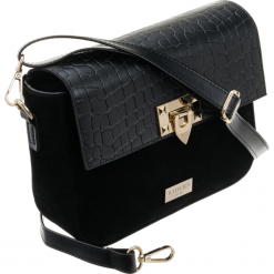 Badura® mini aktówka teczka listonoszka torebka croco. Aktówki damskie Badura, w paski, z zamszu, eleganckie, na ramię, małe, z tłoczeniem, bez dodatków. Za 269,90 zł.