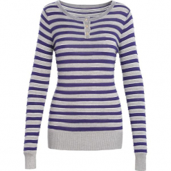 Szaro-Granatowy Sweter Reach Me. Niebieskie swetry klasyczne damskie Born2be, na jesień, m. Za 39,99 zł.