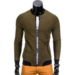 Bluzy męskie: BLUZA MĘSKA ROZPINANA BEZ KAPTURA B681 – KHAKI