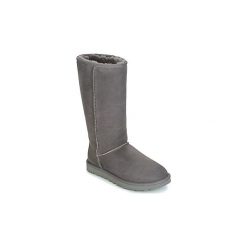 Kozaki UGG CLASSIC TALL II. Szare kozaki damskie Ugg, bez obcasa, bez zapięcia. Za 991,20 zł.