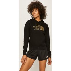 The North Face - Bluza. Czarne bluzy damskie The North Face, s, z nadrukiem, z bawełny, bez rękawów, z kapturem. Za 299,90 zł.