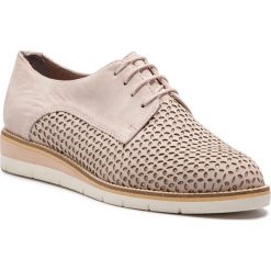 Oxfordy TAMARIS - 1-23202-22 Rose Nubuc 566. Różowe jazzówki damskie marki Tamaris, na płaskiej podeszwie. Za 269,90 zł.