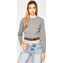 Bluza Calvin Klein Jeans Milano J20J213710. Szare bluzy damskie Calvin Klein Jeans, m, bez wzorów, z elastanu, bez rękawów, bez kaptura. W wyprzedaży za 219,00 zł.