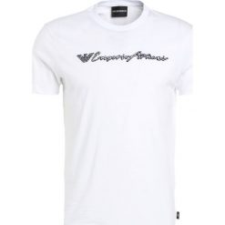 Emporio Armani LOGO Tshirt z nadrukiem bianco ottico. Białe koszulki polo Emporio Armani, m, z nadrukiem, z bawełny. Za 379,00 zł.