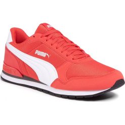 Sneakersy PUMA - St Runner V2 Mesh 366811 09 High Risk Red/Puma White. Czerwone sneakersy męskie Puma, na co dzień, bez wzorów, ze skóry ekologicznej, bez zapięcia. Za 269,99 zł.