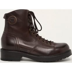 G-Star Raw - Workery skórzane. Pomarańczowe workery damskie G-Star RAW, ze skóry, retro, bez obcasa, na obcasie, na sznurówki. W wyprzedaży za 1349,00 zł.