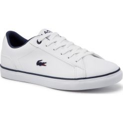 Tenisówki LACOSTE - Lerond Bl 2 Cuj 7-37CUJ0027042 Wht/Nvy. Białe trampki dziewczęce Lacoste, bez wzorów, z gumy, na sznurówki. Za 269,99 zł.