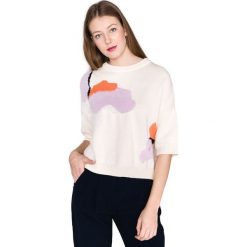 SELECTED Alba Sweter Biały Beżowy. Brązowe bluzy damskie Selected, xs, bez wzorów, z bawełny, bez rękawów, bez kaptura. Za 357,95 zł.