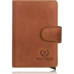 Skórzany portfel męski koniakowy RFID Paolo Peruzzi RFID IN-69-CG - Koniak. Portfele męskie Paolo Peruzzi, bez wzorów, ze skóry. Za 69,99 zł.