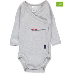 Body (2 szt.) w kolorze szarym. Szare body niemowlęce z nadrukiem, z bawełny. W wyprzedaży za 49,95 zł.