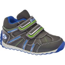 Buciki dziecięce Bobbi-Shoes popielate. Szare buciki niemowlęce Bobbi-Shoes, z materiału, na rzepy. Za 59,90 zł.