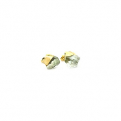 Kolczyki Ametyst Zielony złoto. Zielone kolczyki damskie Brazi druse jewelry, z ametystem, pozłacane, na sztyftcie. Za 170,00 zł.