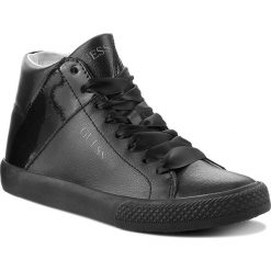 Sneakersy GUESS - FJMRT3 LEA12 001. Czarne sneakersy damskie marki Guess, na co dzień, z aplikacjami, ze skóry ekologicznej, bez obcasa, na płaskiej podeszwie, bez zapięcia. W wyprzedaży za 199,00 zł.