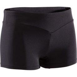 Spodenki do gimnastyki sportowej 100 damskie. Czarne spodenki sportowe damskie DOMYOS, bez wzorów, z elastanu, sportowe, na fitness i siłownię. Za 19,99 zł.